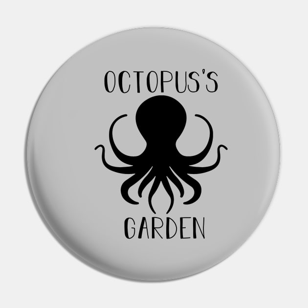 Octopuss Garden, black Pin by Perezzzoso