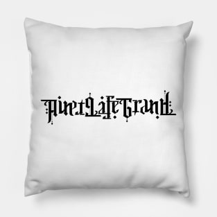 Widespread Panic Ain't Life Grand Ambigram in Black Pillow