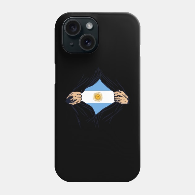 Proud Argentina Flag, Argentina gift heritage, Argentinian girl Boy Friend Phone Case by JayD World