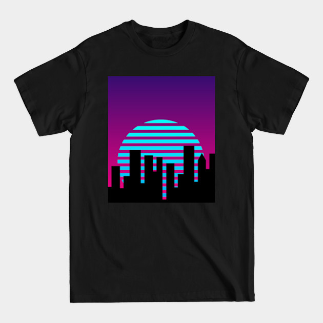 Discover SKYLINE AND MINIMALIST SUNSET - Skyline And Minimalist Sunset - T-Shirt