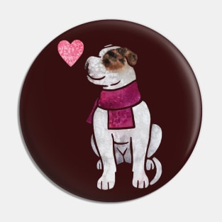 Watercolour American Bulldog Pin