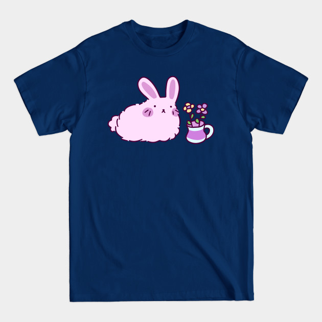 Pink Bunny with Flower Vase - Bunny - T-Shirt