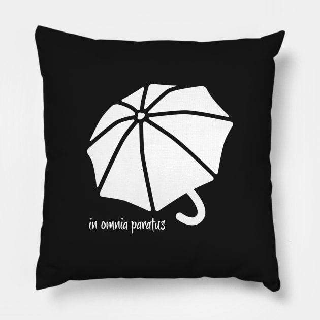 in omnia paratus - life and death brigade Pillow by Stars Hollow Mercantile