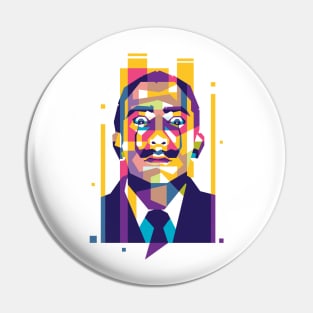 Salvador Dali Pop Art Pin