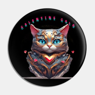 Galentines gal cat Pin