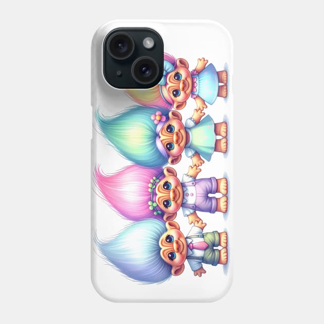 Cute Troll Family Phone Case by TooplesArt
