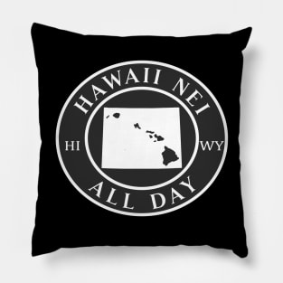 Roots Hawaii and Wyoming by Hawaii Nei All Day Pillow