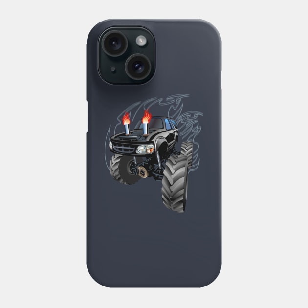 Cartoon monster truck Phone Case by Mechanik