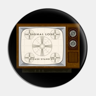 Retro tv with vintage test pattern signal lost Pin