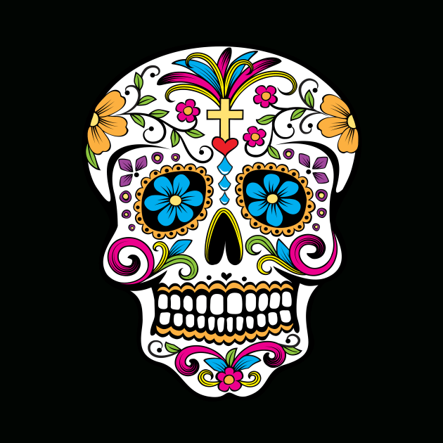 White Sugar Skull Design by Mr.TrendSetter