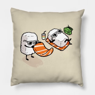 sushi on the beach Pillow