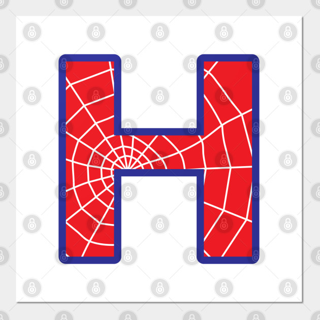 Spiderman Letter H Letter Affiche Et Impression D Art Teepublic Fr
