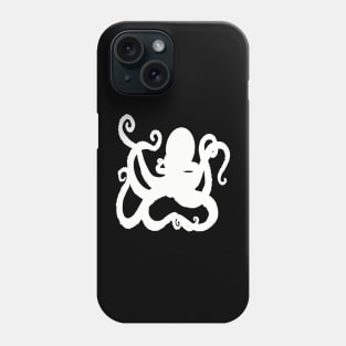 White kraken octopus lovers Phone Case