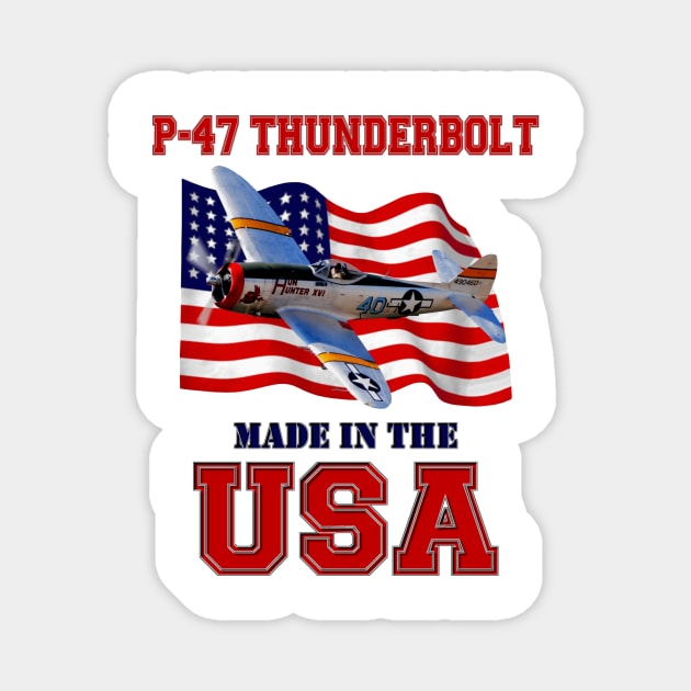 P-47 Thunderbolt Made in the USA Magnet by MilMerchant