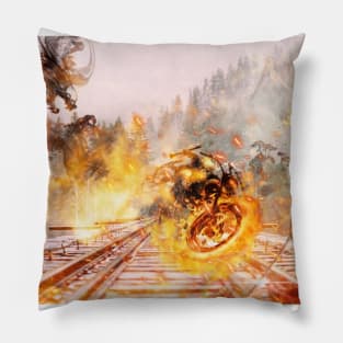 3D GHOST RIDER TRAIN Pillow