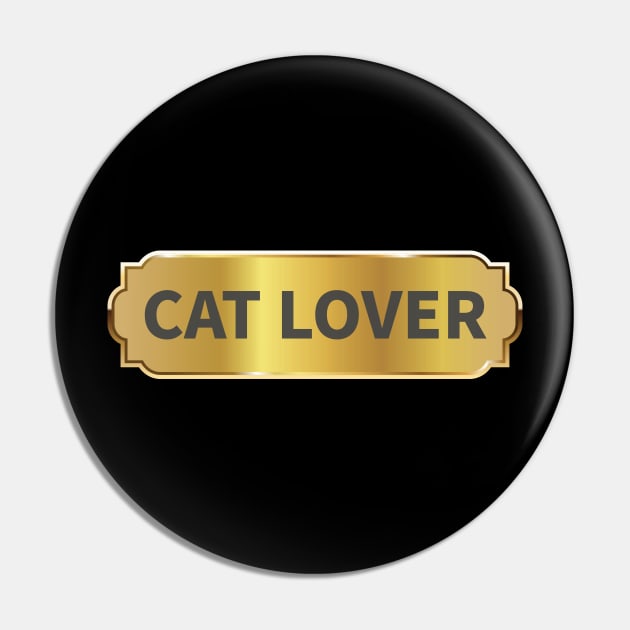 CAT LOVER BADGE Pin by MoreThanThat