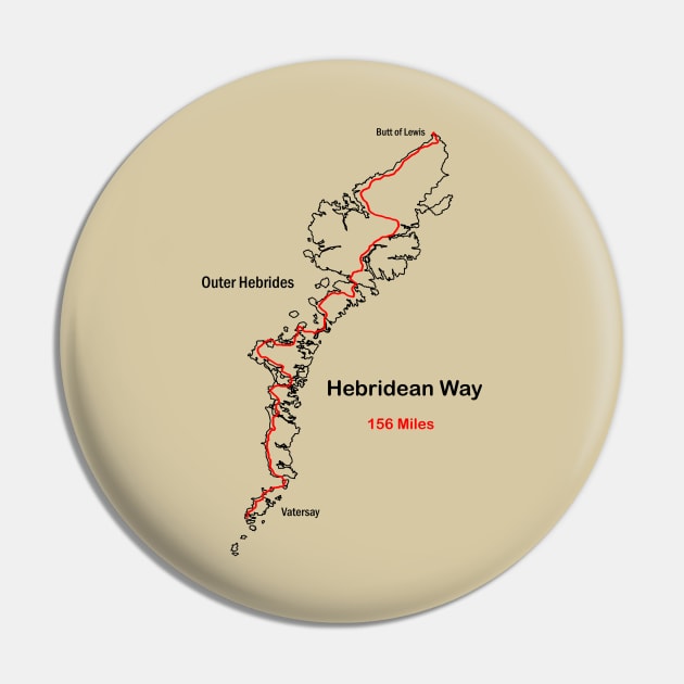 Route Map of the Hebridean Way in Scotland Pin by numpdog