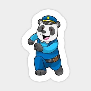 Panda as Police officer with Police hat Magnet