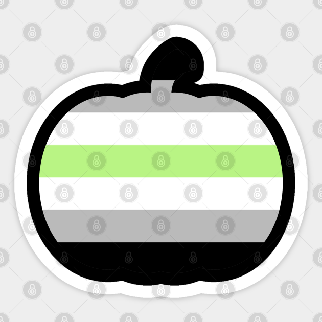 Halloween Pumpkin Lgbt Flag Agender Halloween Pumpkin Lgbt Flag Agender Sticker Teepublic