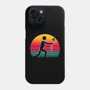 Travel back in time with beach volleyball - Retro Sunsets shirt featuring a player! Phone Case