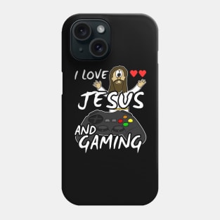 I Love Jesus And Gaming Christian Gamer Phone Case