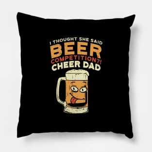 Funny Cheerleading Shirts I college pompon girls Pillow