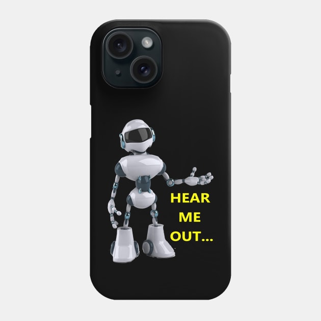 Robot Talk T-shirt Phone Case by NOMAD73