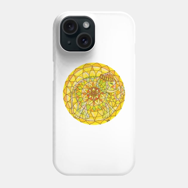 Ankh elephant free-hand mandala Phone Case by Renart