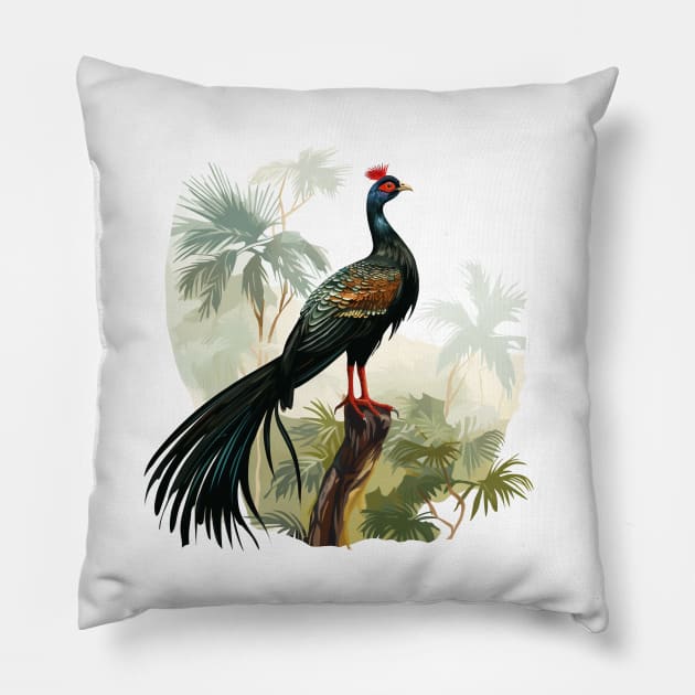 Horned Guan Pillow by zooleisurelife