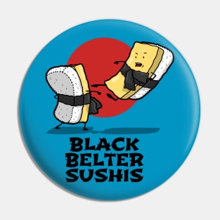 Cute Funny Original Kawaii Japanese Sushi Karate Fighting Cartoon Gift For Sushi Lovers Pin