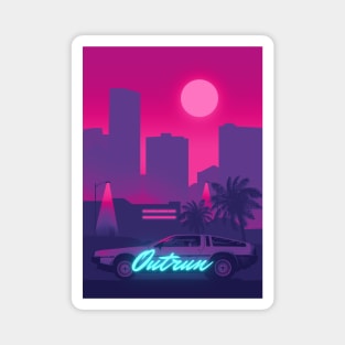 Outrun Night city Magnet