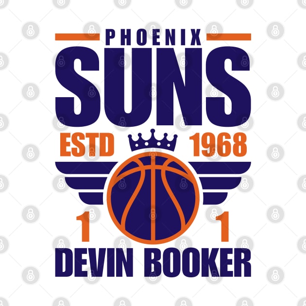 Phoenix Suns Booker 1 Basketball Retro by ArsenBills