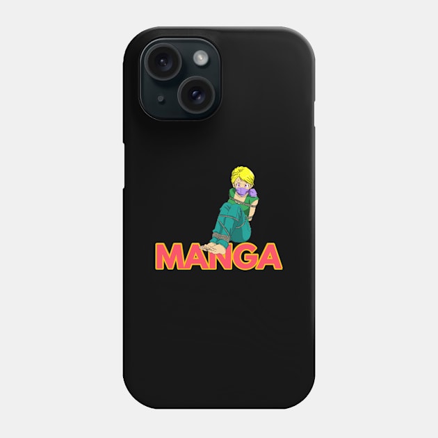 Manga with tied feet blonde haired Girl Phone Case by FromBerlinGift