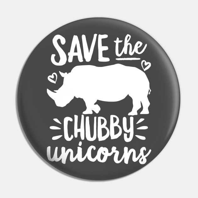 Save the Chubby Unicorns Pin by DetourShirts