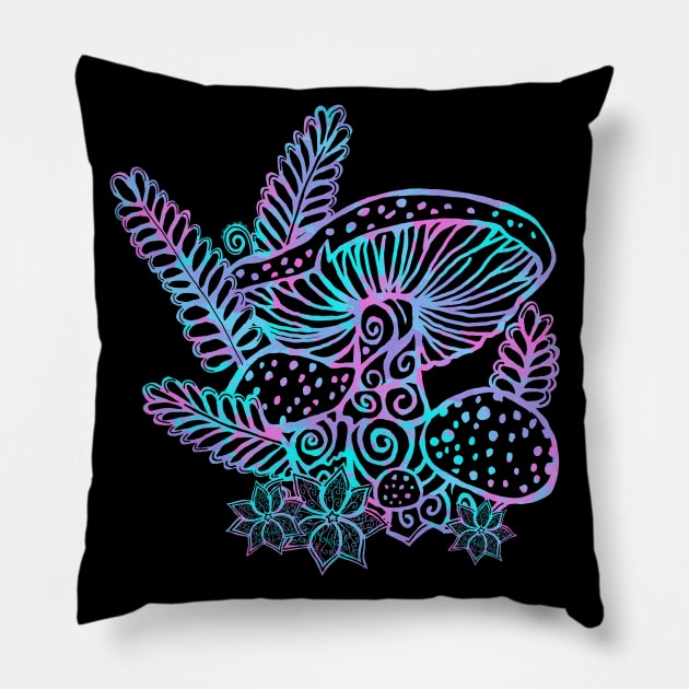 Mushrooms Pillow by Astrablink7