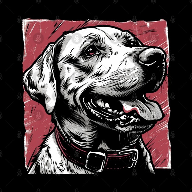 Retro Art Labrador Retriever Dog Lover by June Sixteen