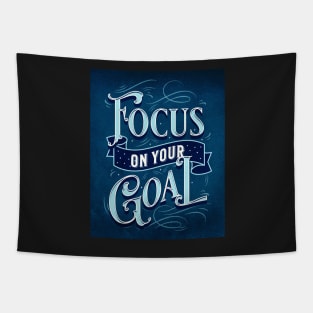 Focus on Your Goal Motivational Saying Tapestry