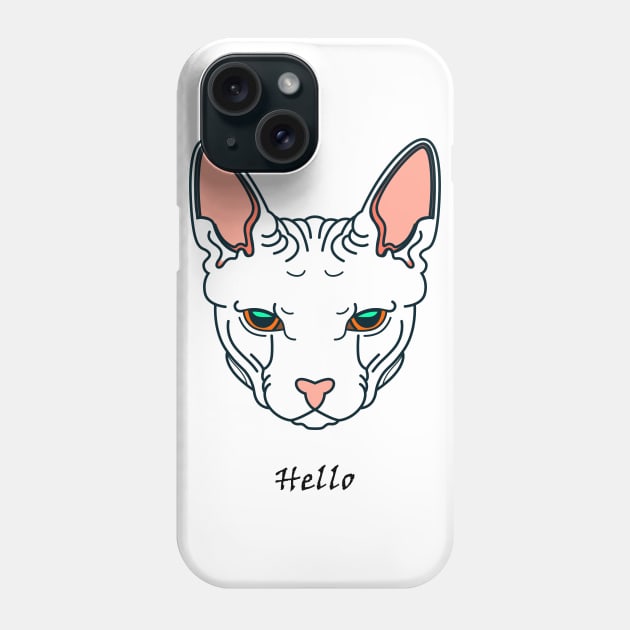 My cat Hello Phone Case by DoubleDv60