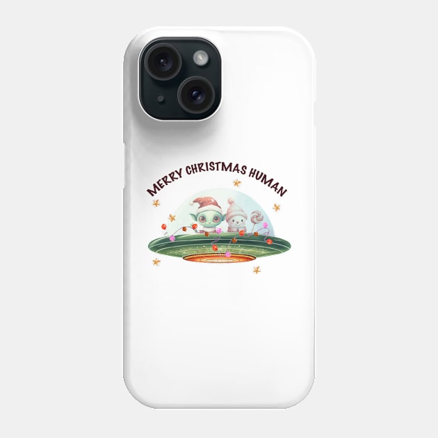 Merry Christmas Humans Phone Case by MZeeDesigns