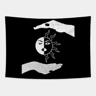 Witch Hand Sun Moon Selenelion Tapestry