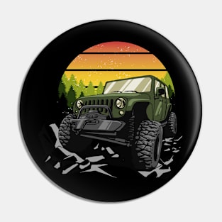 sunset vintage offroad Pin