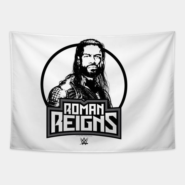 Roman Reigns Circle Portrait Tapestry by Holman