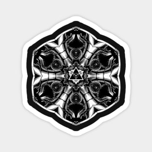 Alien kaleidoscope mandala Magnet