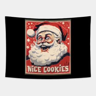 Nice Cookies - Happy Santa likes what he Sees! Tapestry