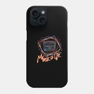 "Neon VU Meter Graffiti Art Print" - Music Life Lover Song Phone Case