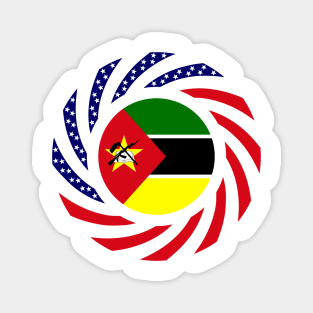 Mozambican American Multinational Patriot Flag Series Magnet