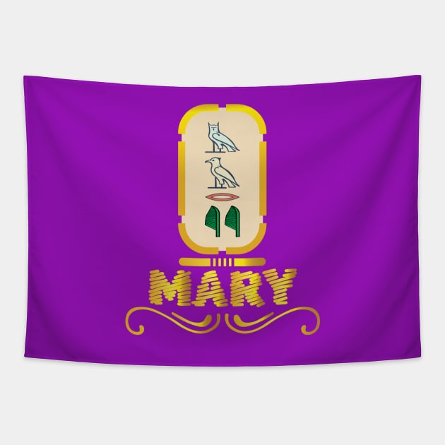 MARY-American names in hieroglyphic letters,  a Khartouch Tapestry by egygraphics