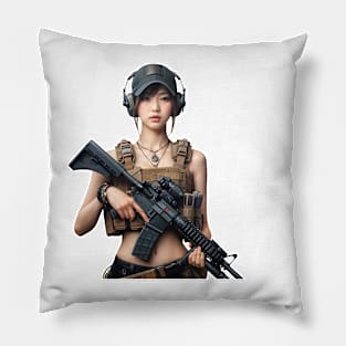 Tactical Girl Pillow