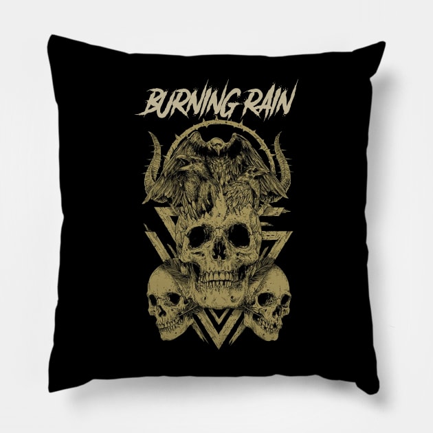 BURNING RAIN BAND Pillow by Angelic Cyberpunk