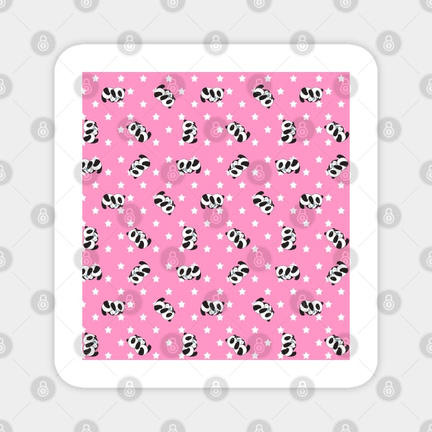 Cute pattern | panda drink milk Magnet by Band of The Pand